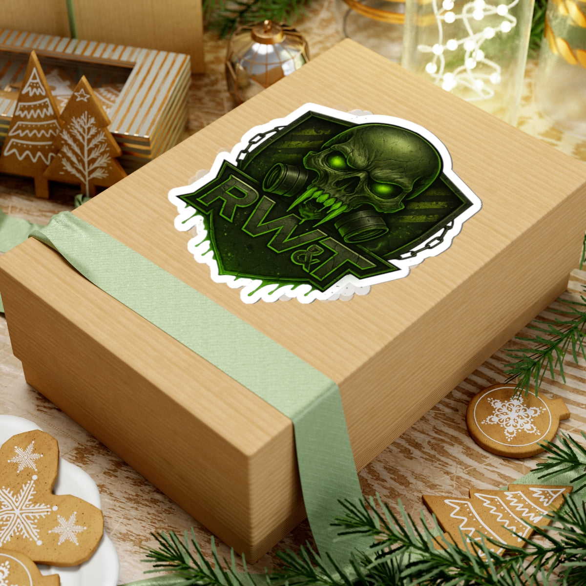 Gothic Skull Kiss-Cut Stickers | Edgy Decals for Laptops, Water Bottles, Halloween Decor, Punk Style, Unique Gifts