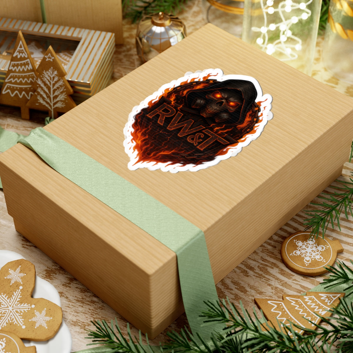 Cool Skull Kiss-Cut Stickers, Edgy Vinyl Decals for Laptops, Water Bottles, and More, Halloween Decor, Punk Aesthetic