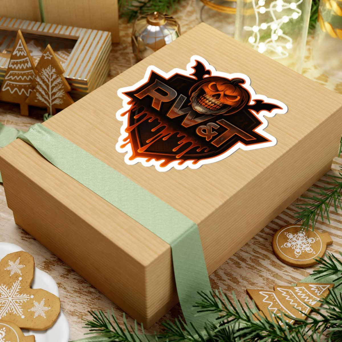 Spooky Skulls Kiss-Cut Stickers for Halloween, Laptop Decals, Skull Stickers, Halloween Decor, Gift for Horror Fans