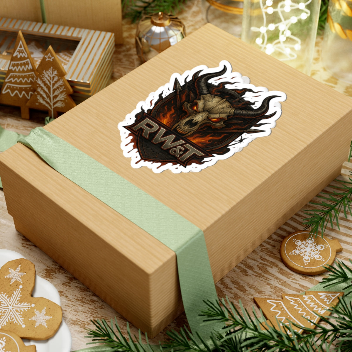 Fantasy Kiss-Cut Stickers | Gothic Art Decals | Skull Design for Laptops, Water Bottles, & More | Perfect for Halloween & Gift Giving