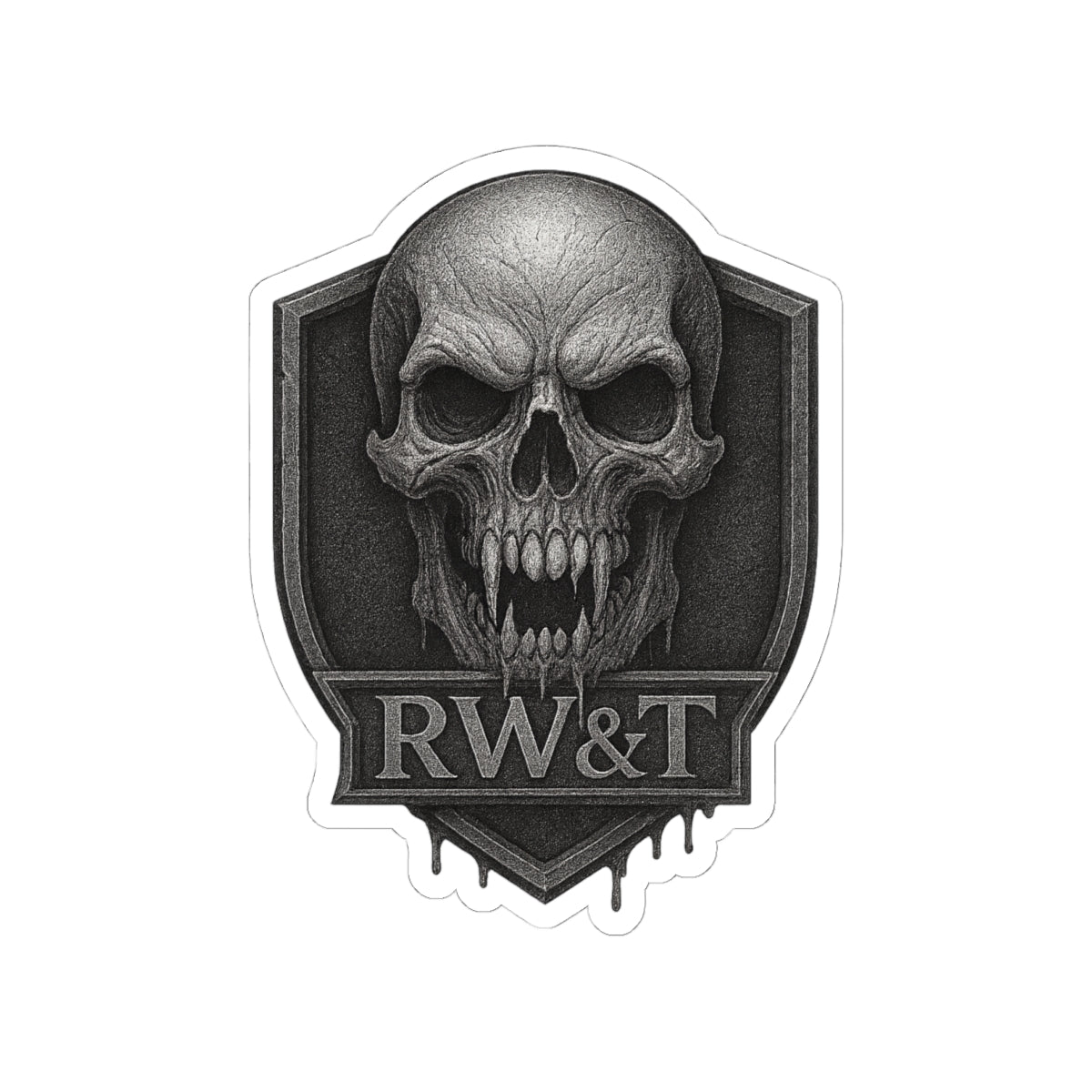 Edgy Skull Kiss-Cut Stickers | Gothic Decor, Laptop Stickers, Dark Art, Adult Gifts, Halloween Accessories