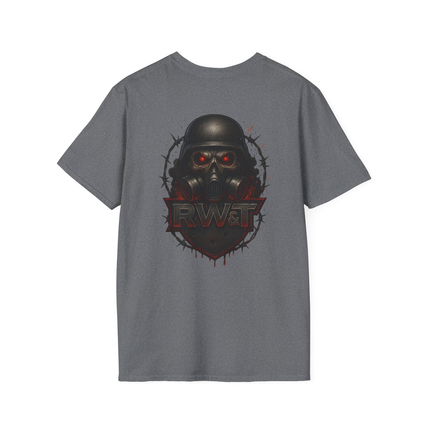 RW&T Apocalypse Skull Tee – Tactical Gas Mask Edition, Graphic Tee, Unisex T-Shirt for Casual Wear, Gift for Gamers, Streetwear, Comfortable Fashion, Statement Shirt