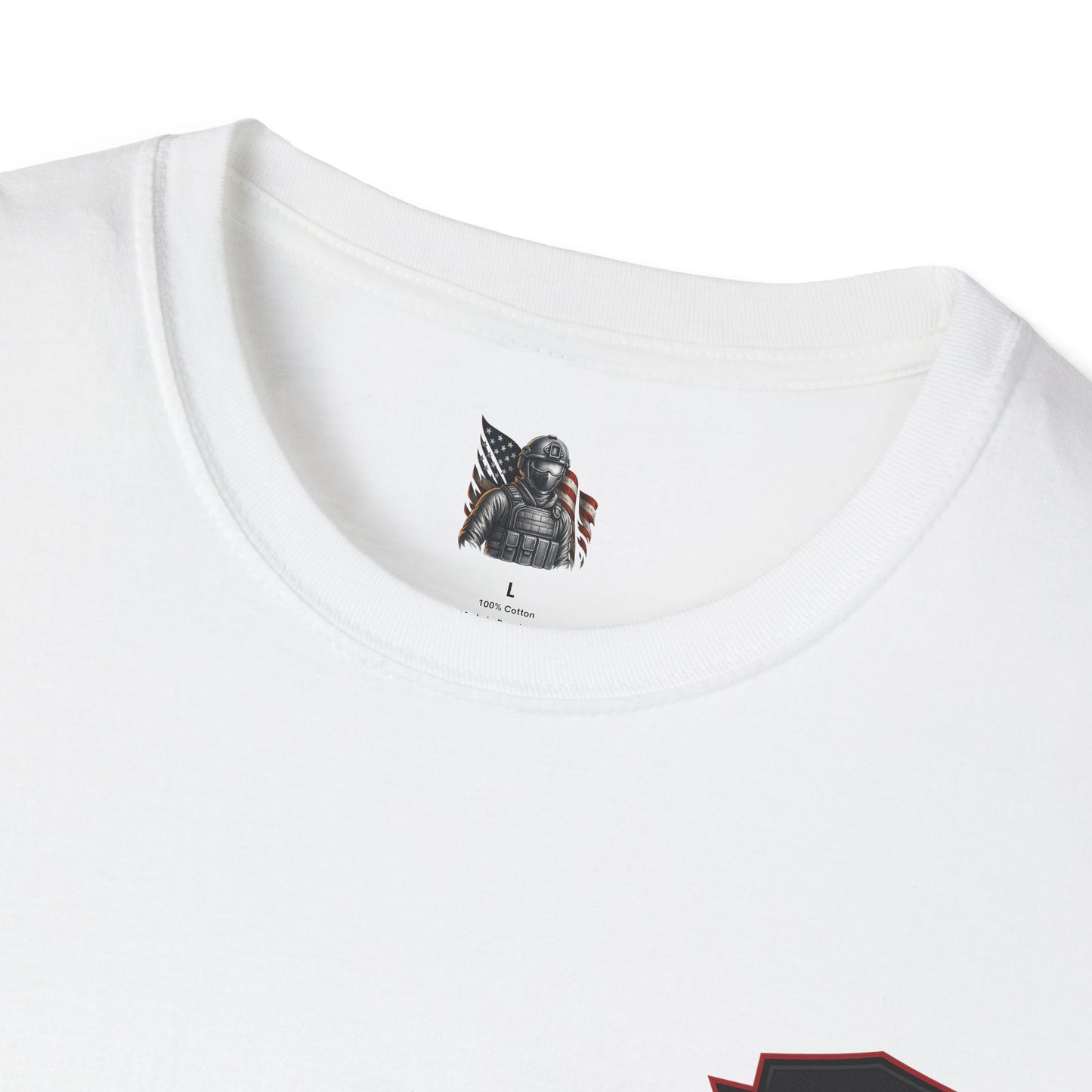 Patriotic Graphic T-Shirt - Unisex Softstyle Tee, Veteran Gift, Casual Wear, Independence Day Celebration, Everyday Style