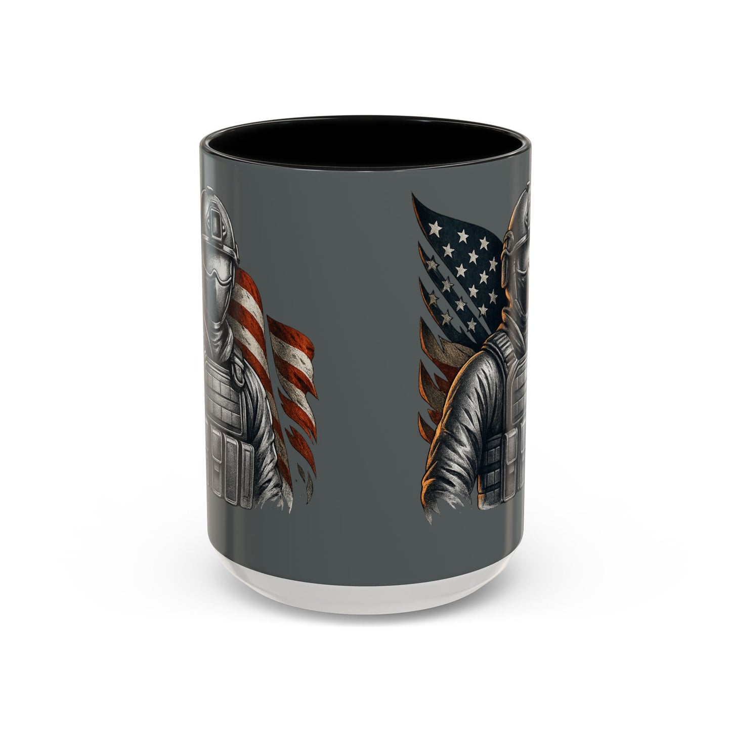 Patriotic Coffee Mug | Soldier | American Flag | 15oz