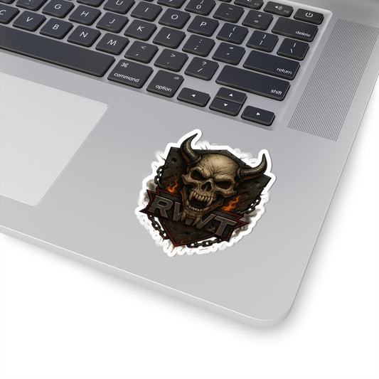 Gothic Skull Kiss-Cut Stickers | Edgy Laptop Decor | Unique Gifts for Bikers & Alternative Culture | Halloween Decor | Cool Art Stickers