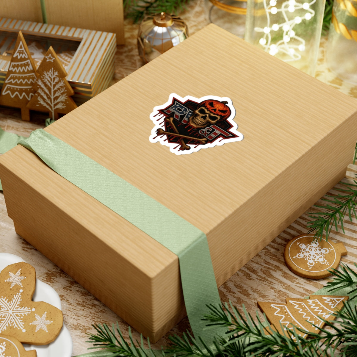 Halloween Skull Kiss-Cut Stickers, Creepy Decor, Laptop Decals, Spooky Gifts, Halloween Party Favors, Goth Aesthetic Stickers