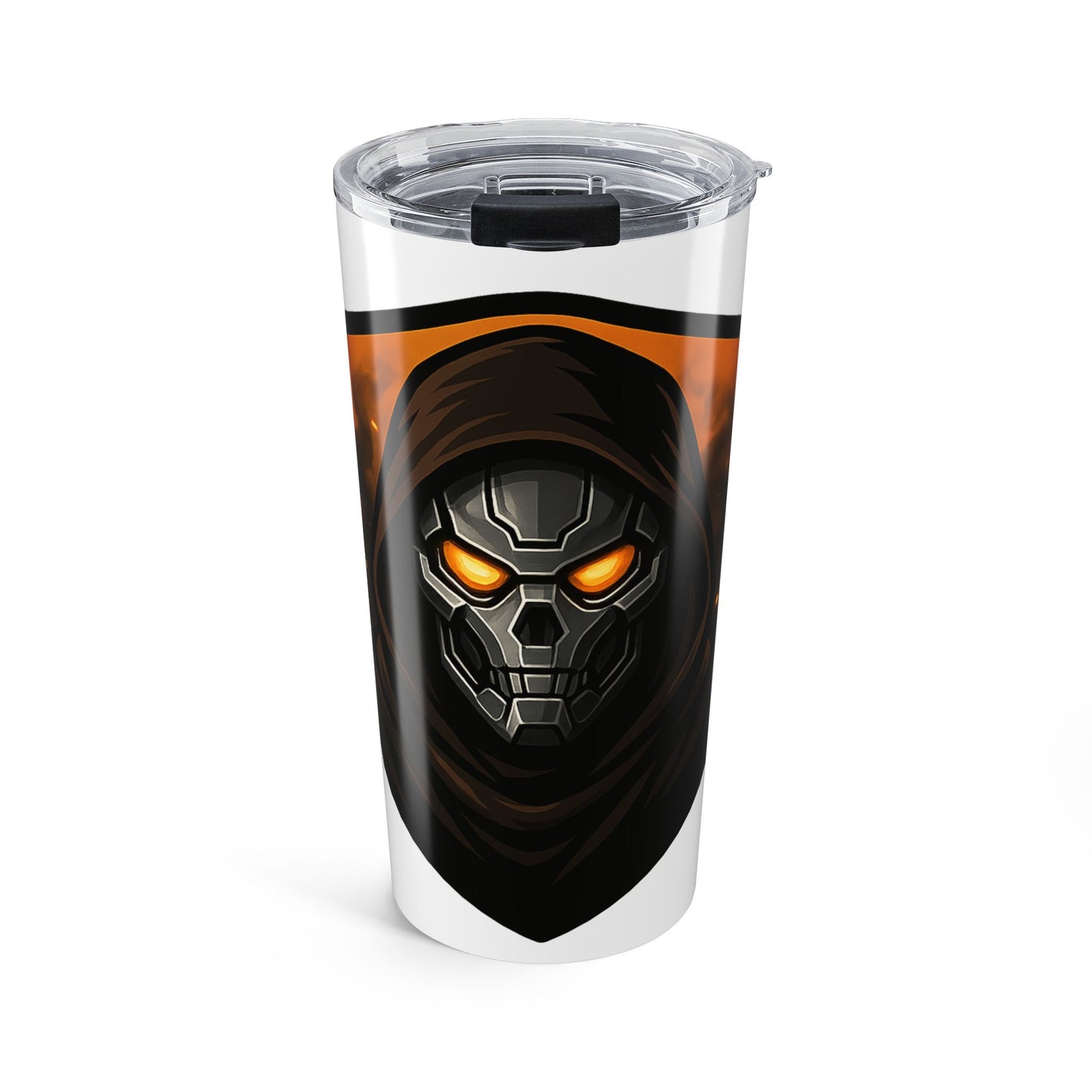 Tumbler 20oz | Halloween | Hooded Skull | Orange Eyes