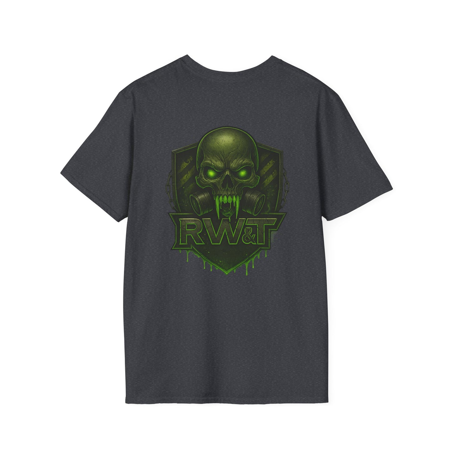 ☣️ “RW&T Apocalypse Skull – Gas Mask Warzone Edition” | Unisex Softstyle T-Shirt