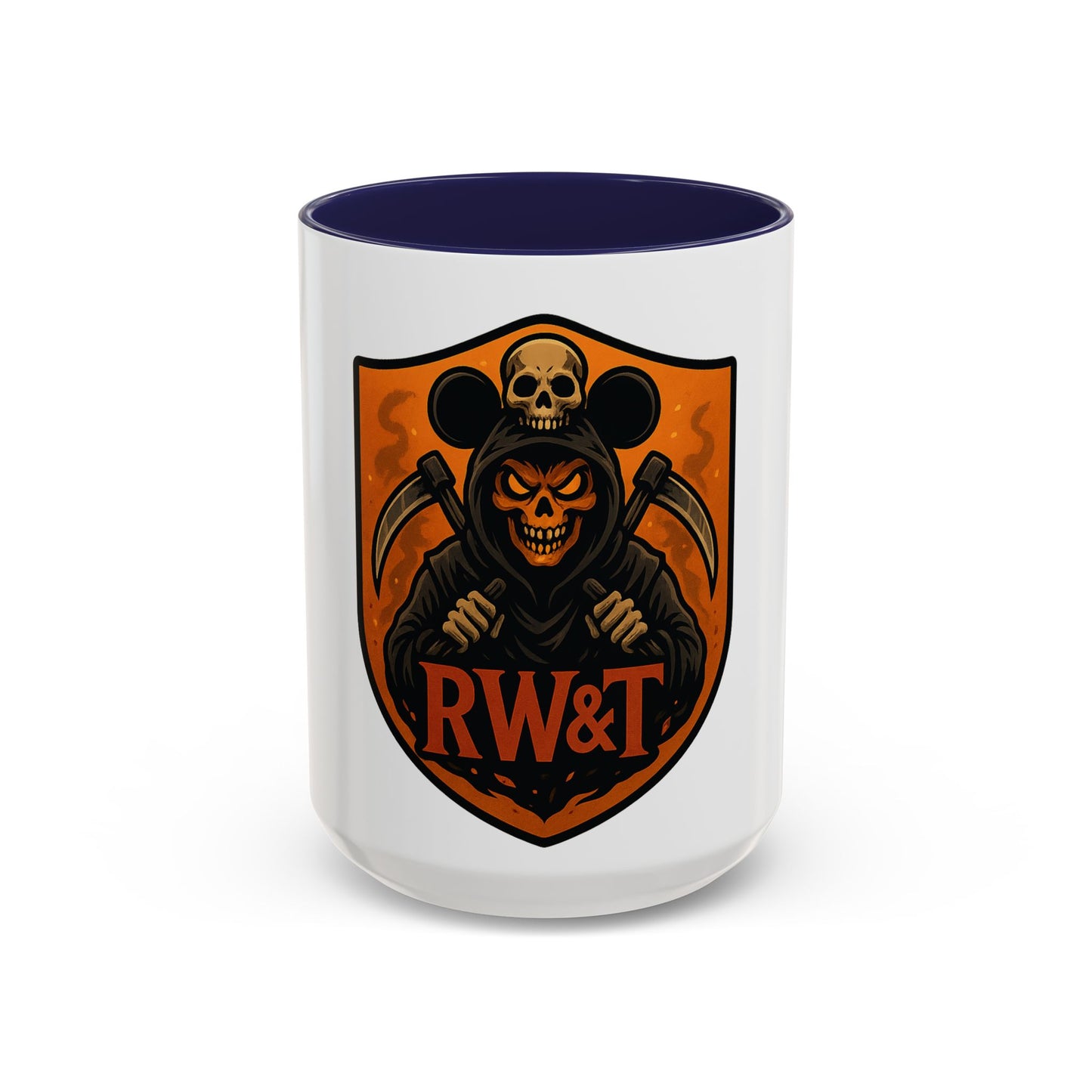 Halloween Themed Accent Coffee Mug with Skull Design, Gift for Coffee Lovers, Spooky Décor, Unique Halloween Present, 11oz and 15oz Options