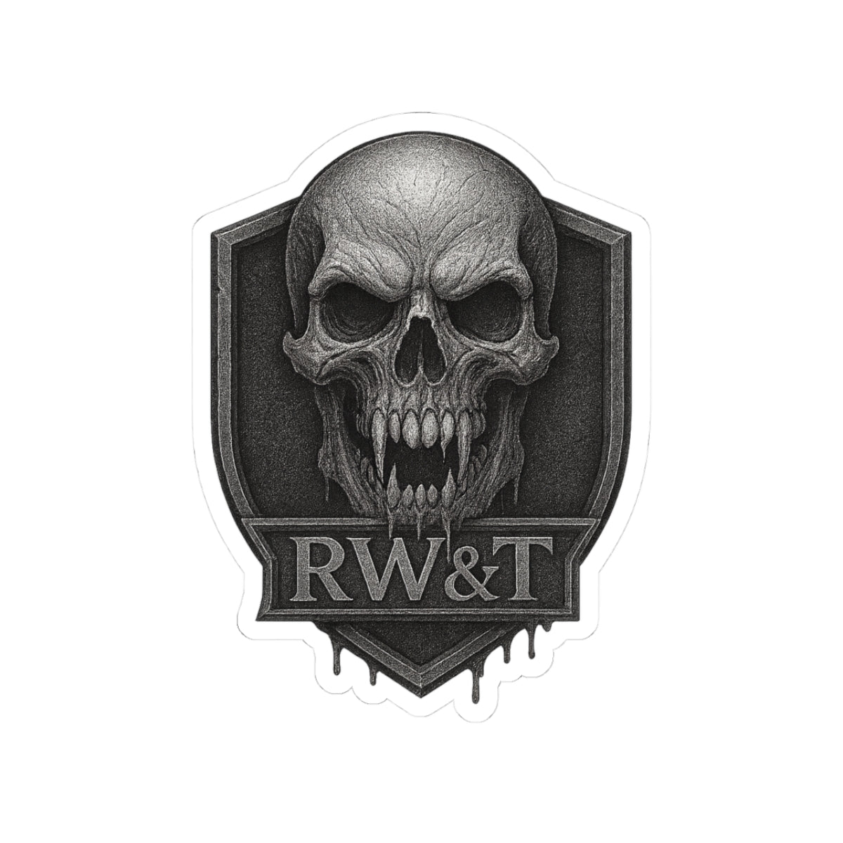 Edgy Skull Kiss-Cut Stickers | Gothic Decor, Laptop Stickers, Dark Art, Adult Gifts, Halloween Accessories