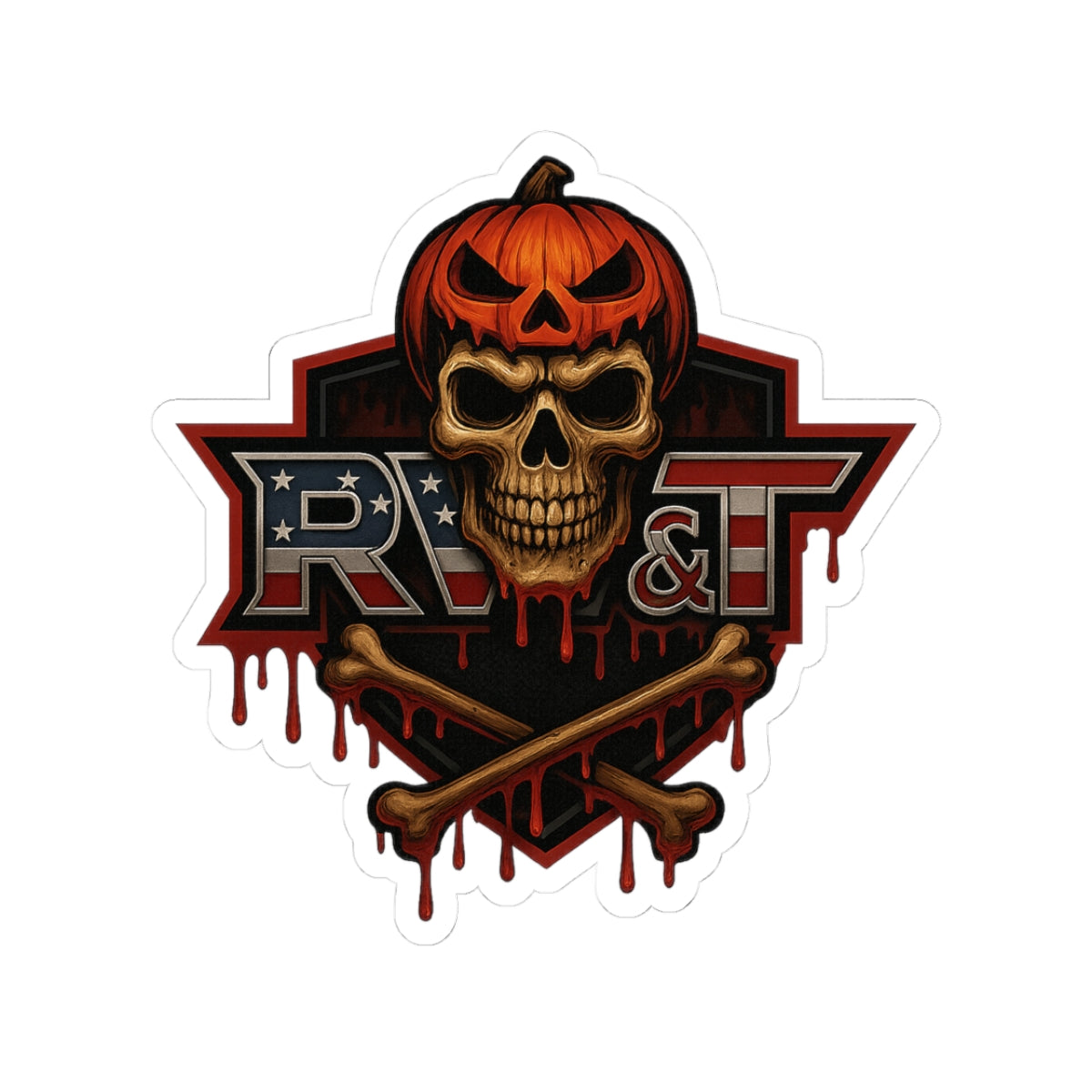 Halloween Skull Kiss-Cut Stickers, Creepy Decor, Laptop Decals, Spooky Gifts, Halloween Party Favors, Goth Aesthetic Stickers