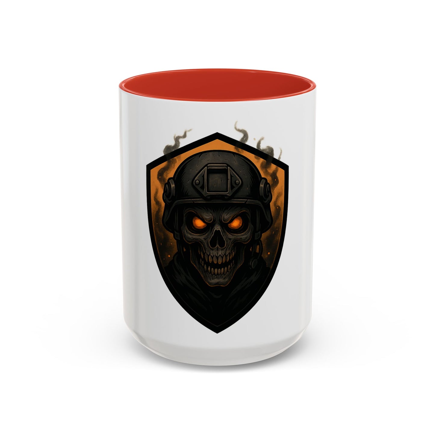 Halloween | Skull Warrior Coffee Mug, Unique Gift for Gamers, Cool Skull Drinkware, Military Inspired Cup, Halloween Decor, Premium Ceramic Mug