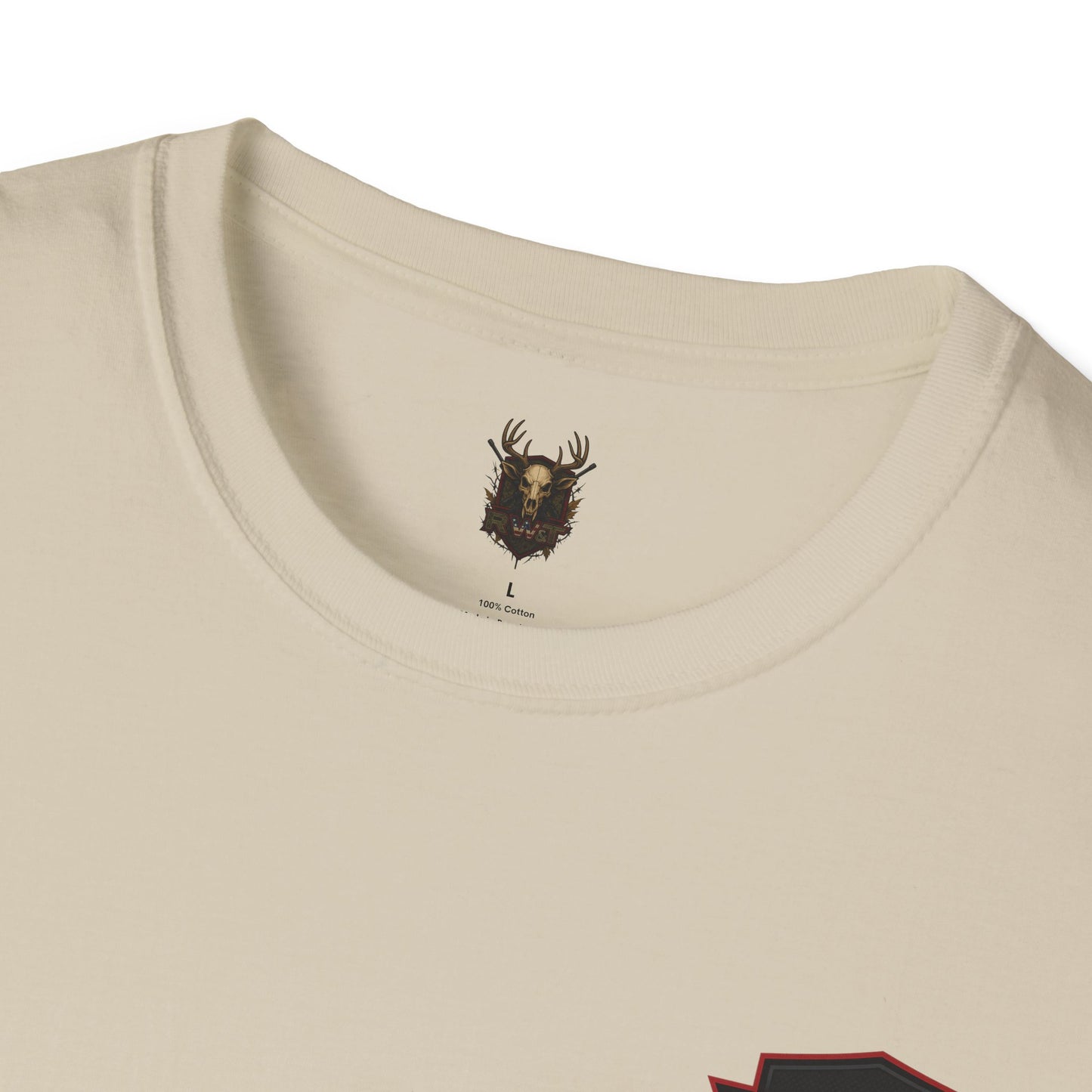 🎯 “RW&T Hunting Skull – Antlers & Rifles Edition” | Unisex Softstyle T-Shirt