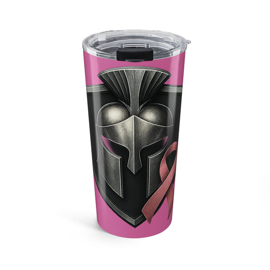 Breast Cancer Awareness | 20oz Tumbler | Spartan Helmet | Pink Ribbon