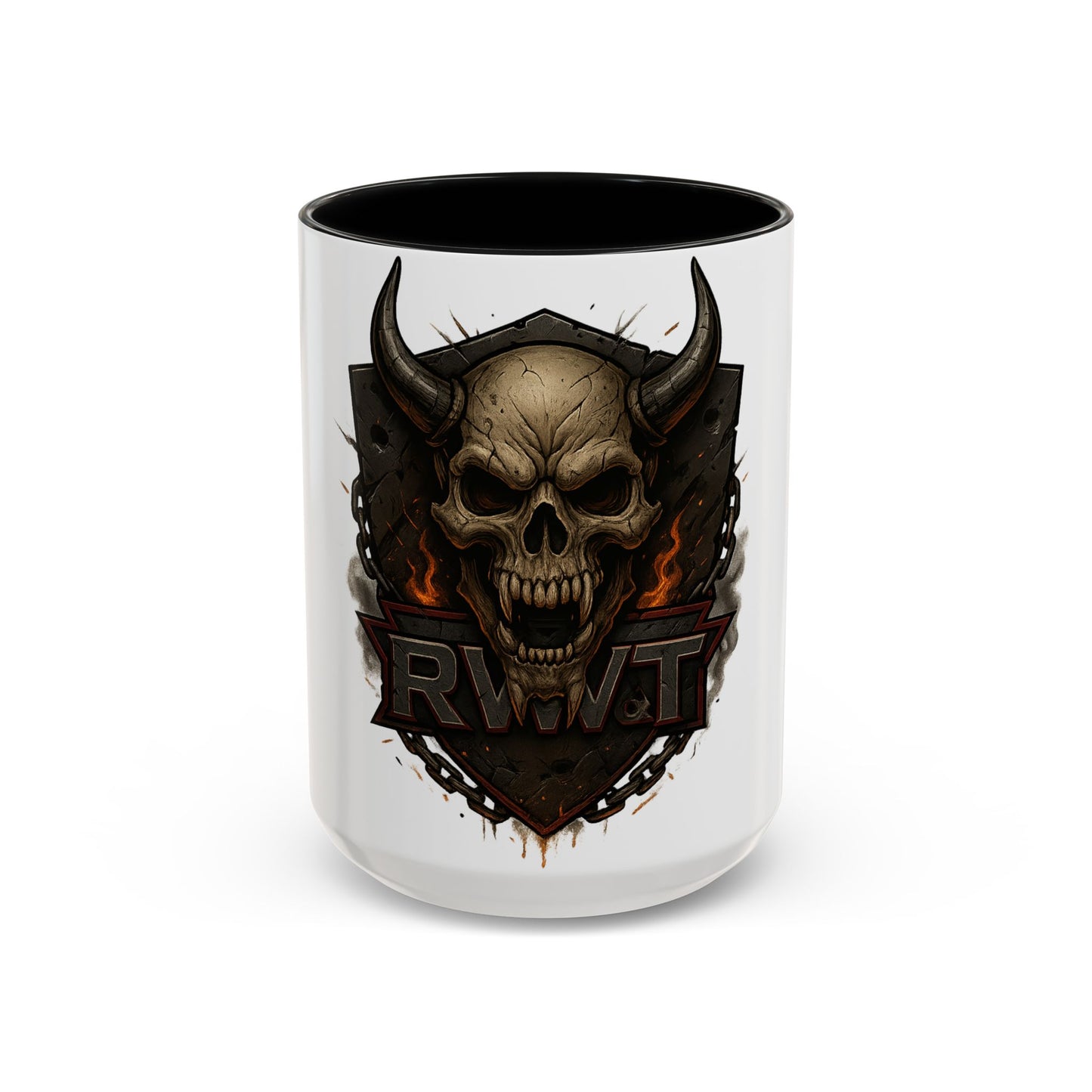 ⚔️ “RW&T War Beast – Spiked Skull Edition” | Skull Design Coffee Mug - Gothic Decor, Halloween Gift, Cafe Vibe, Unique Drinkware, Trendy Kitchen Accent