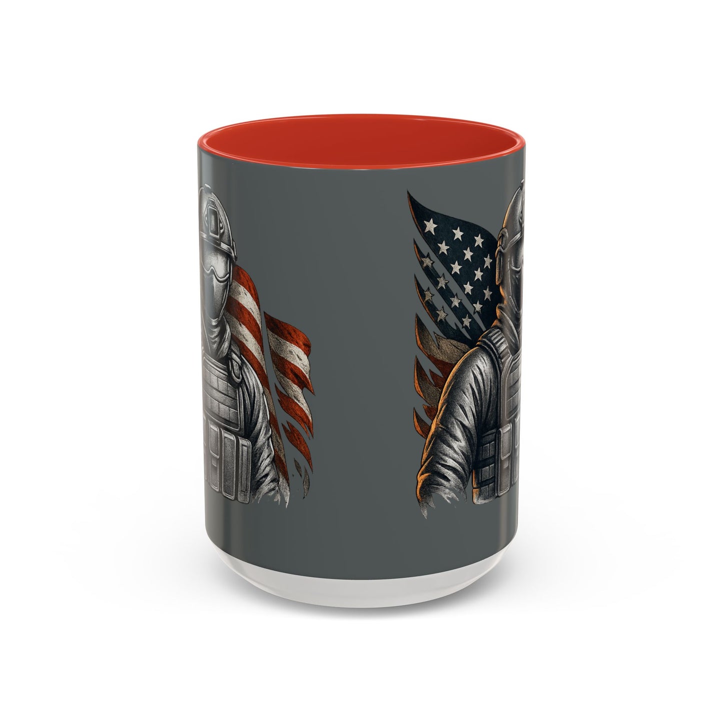 Patriotic Coffee Mug | Soldier | American Flag | 15oz