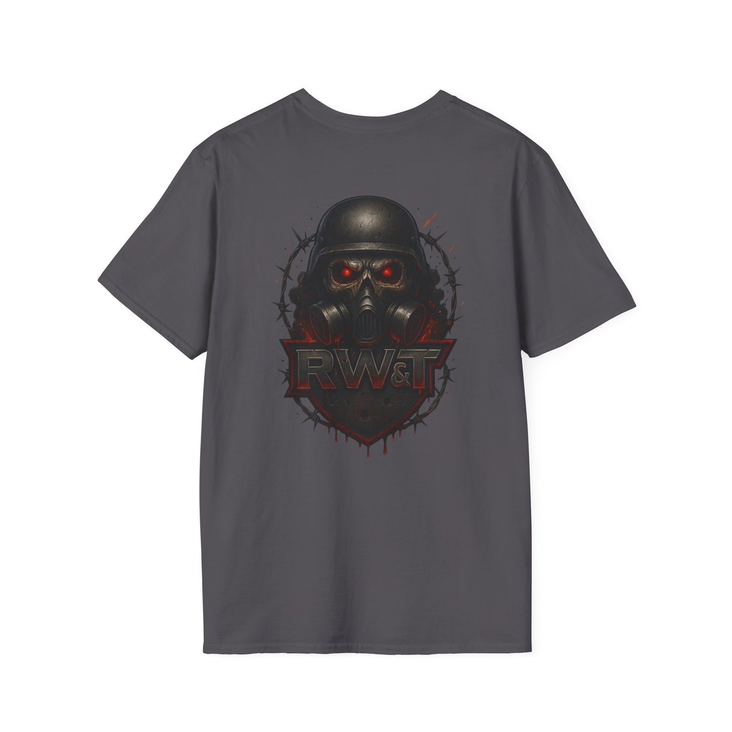 RW&T Apocalypse Skull Tee – Tactical Gas Mask Edition, Graphic Tee, Unisex T-Shirt for Casual Wear, Gift for Gamers, Streetwear, Comfortable Fashion, Statement Shirt