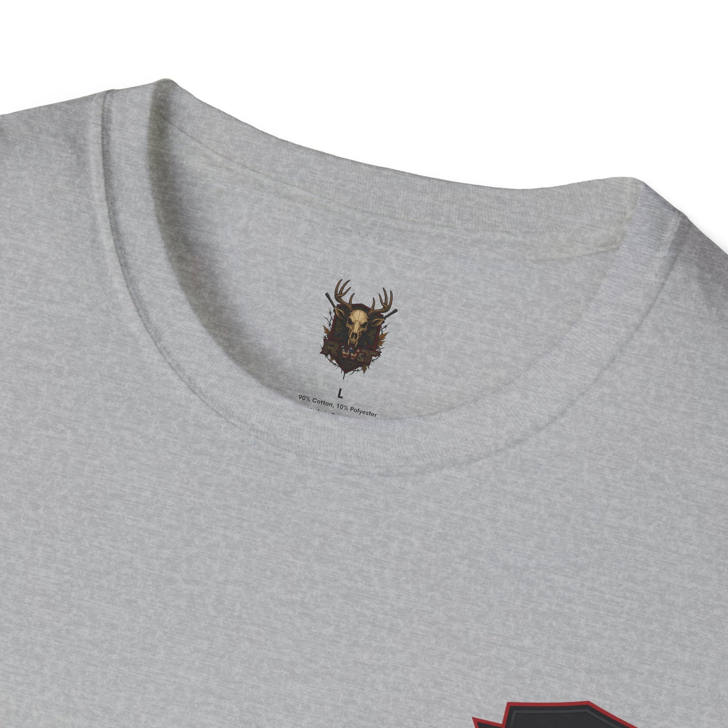 🎯 “RW&T Hunting Skull – Antlers & Rifles Edition” | Unisex Softstyle T-Shirt