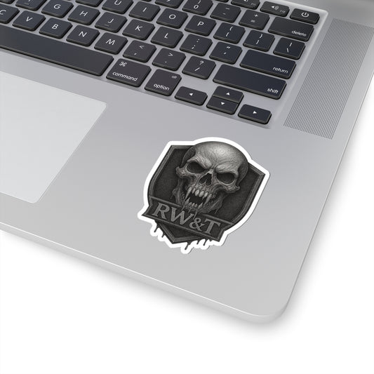 Edgy Skull Kiss-Cut Stickers | Gothic Decor, Laptop Stickers, Dark Art, Adult Gifts, Halloween Accessories