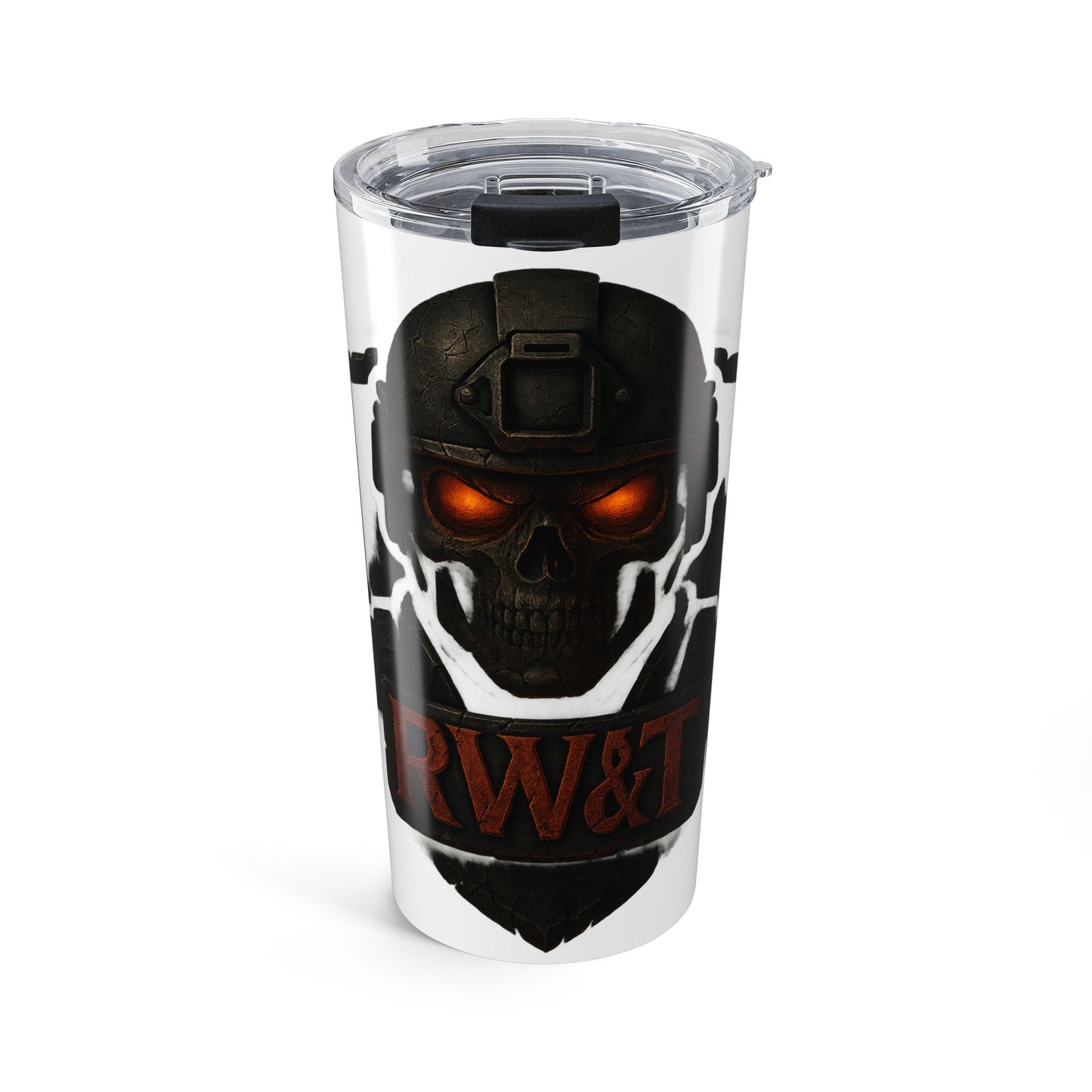 Tumbler 20oz | Helmet | Orange Eyes | Skull