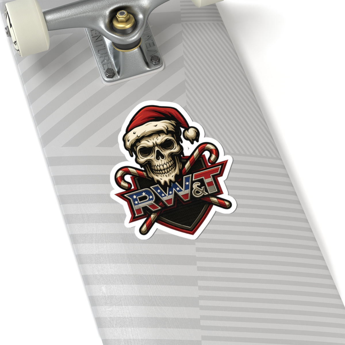 Christmas Skull Stickers, Holiday Decor, Gothic Aesthetic, Unique Gift for Friends, Laptop Stickers, Seasonal Decorations