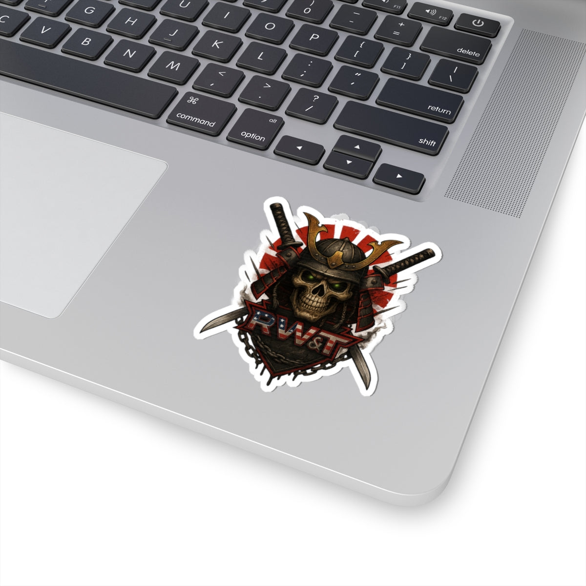 Samurai Skull Kiss-Cut Stickers, Unique Stickers for Laptops, Water Bottles, Decor, Gifts for Men, Halloween