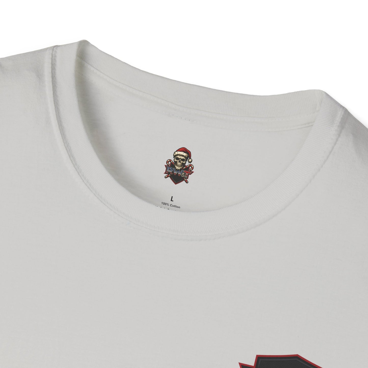 Holiday Skull Graphic T-Shirt, Unisex Softstyle Tee, Casual Wear, Gift for Halloween, Christmas Shirt, Festive Apparel