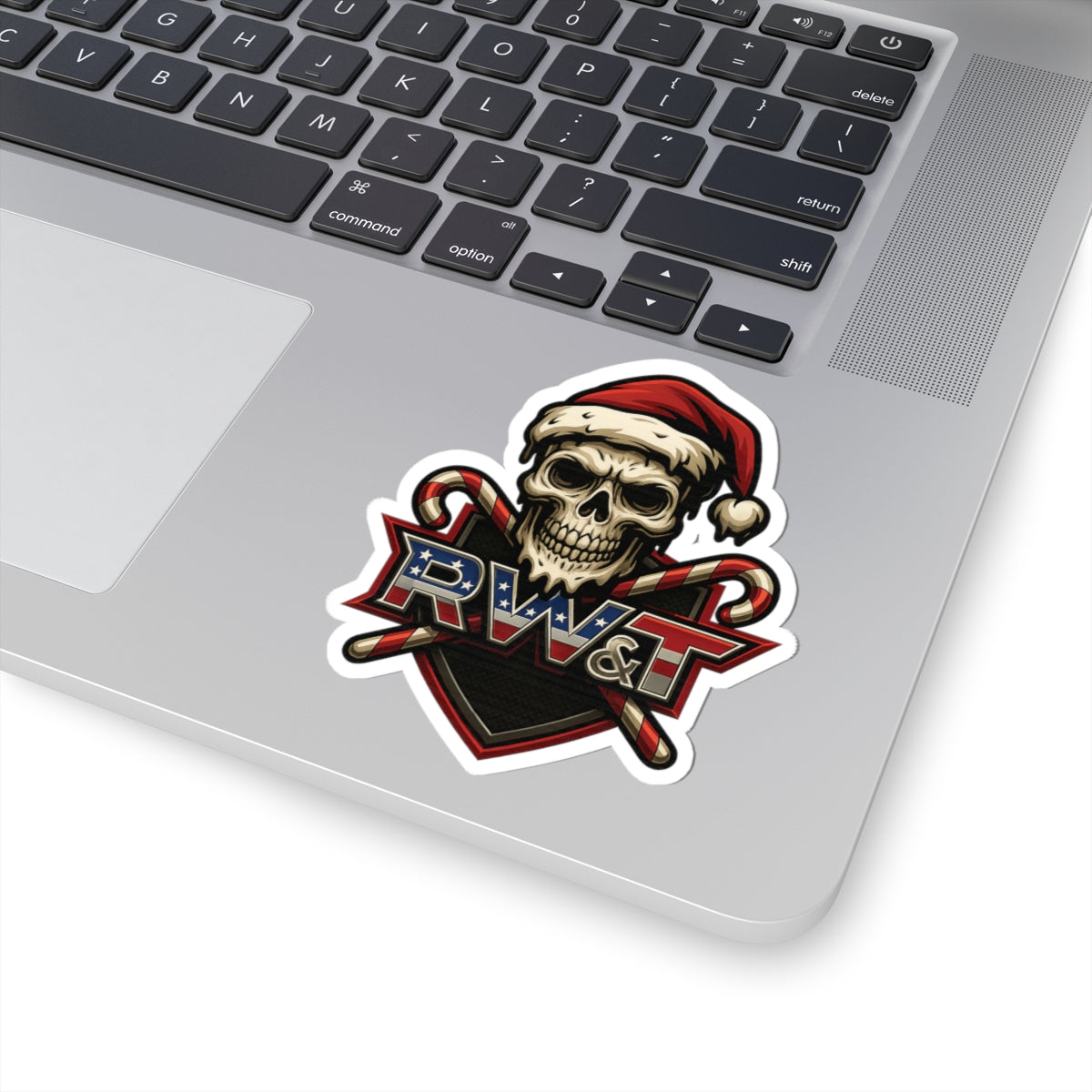 Christmas Skull Stickers, Holiday Decor, Gothic Aesthetic, Unique Gift for Friends, Laptop Stickers, Seasonal Decorations