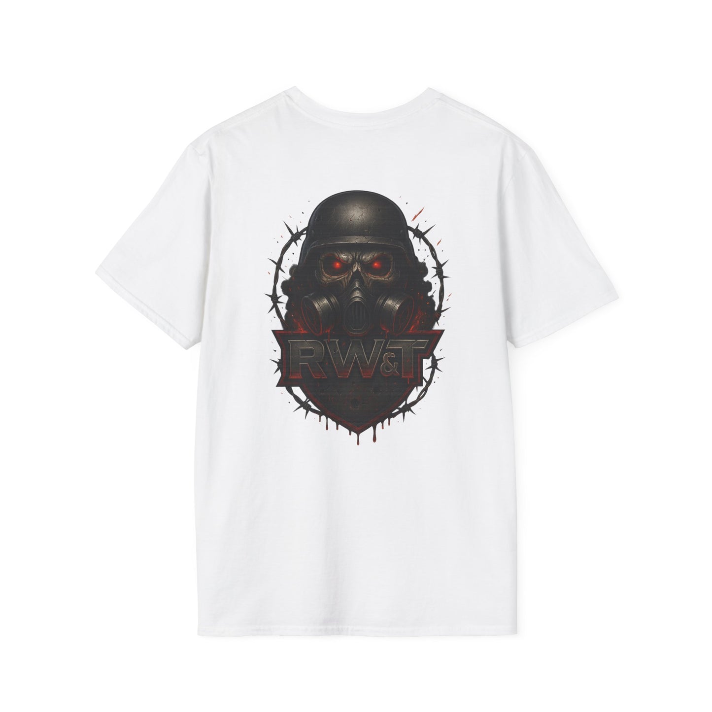 RW&T Apocalypse Skull Tee – Tactical Gas Mask Edition, Graphic Tee, Unisex T-Shirt for Casual Wear, Gift for Gamers, Streetwear, Comfortable Fashion, Statement Shirt