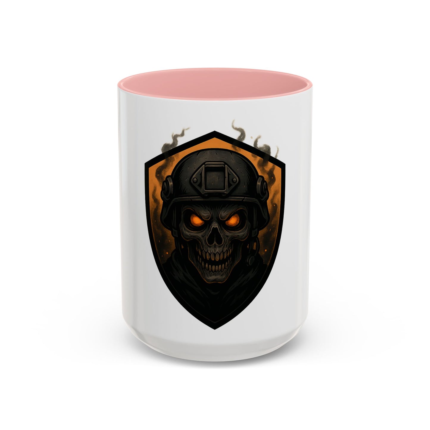 Halloween | Skull Warrior Coffee Mug, Unique Gift for Gamers, Cool Skull Drinkware, Military Inspired Cup, Halloween Decor, Premium Ceramic Mug
