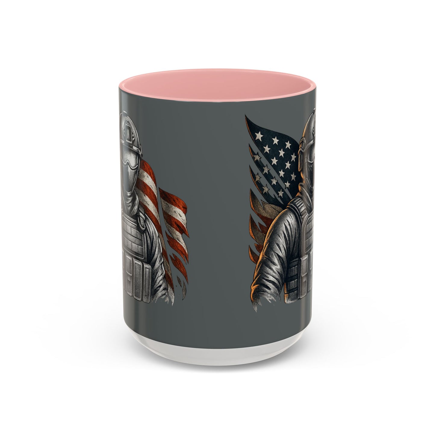Patriotic Coffee Mug | Soldier | American Flag | 15oz