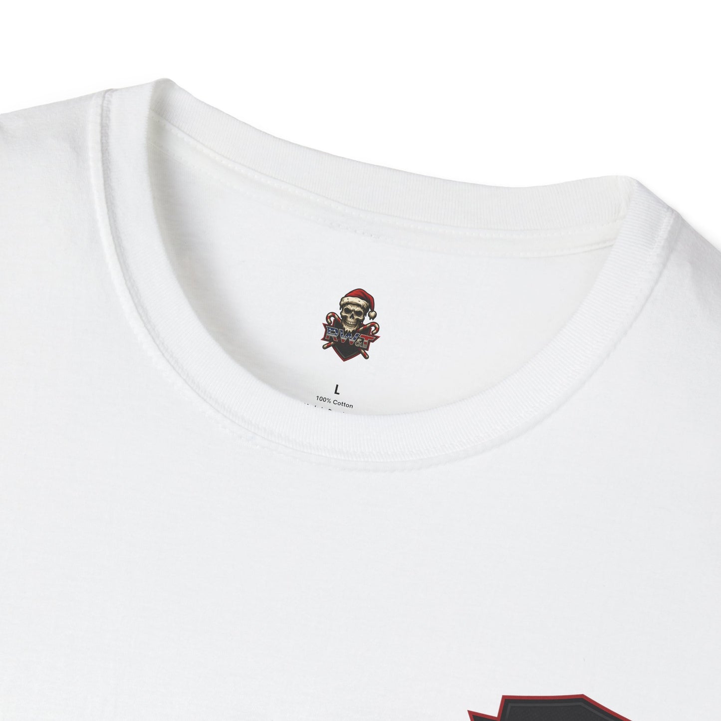 Holiday Skull Graphic T-Shirt, Unisex Softstyle Tee, Casual Wear, Gift for Halloween, Christmas Shirt, Festive Apparel