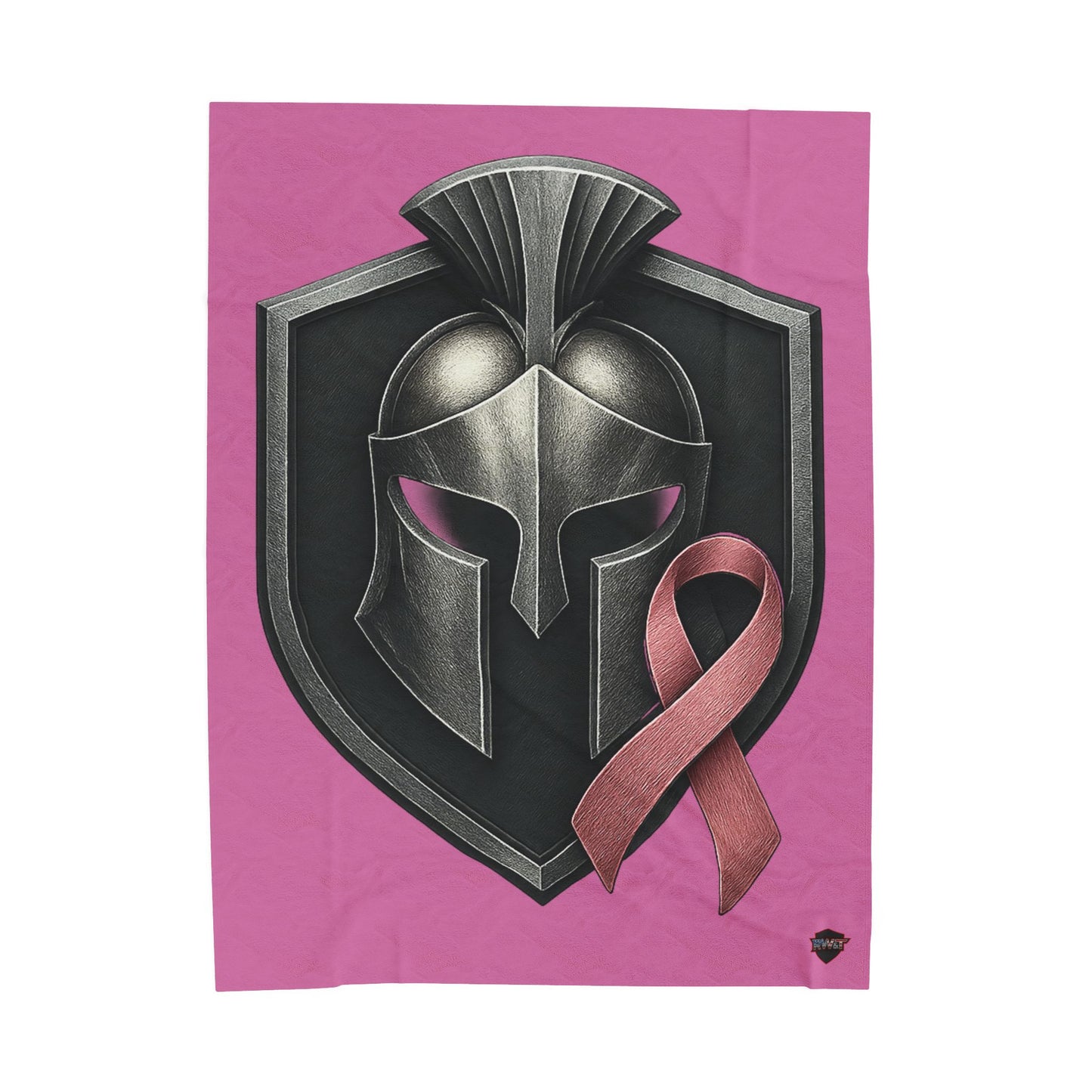 Breast Cancer Awareness | Plush Blanket | Spartan Helmet | Pink Ribbon