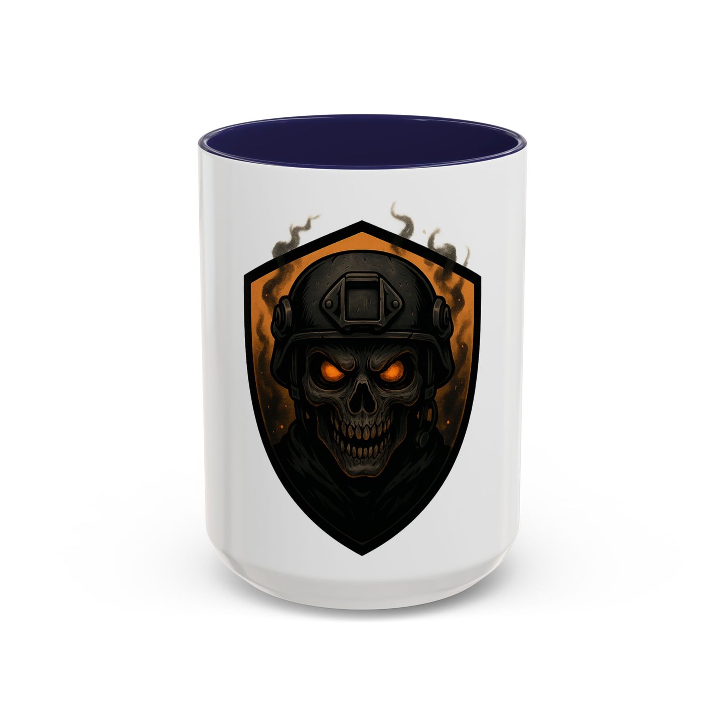 Halloween | Skull Warrior Coffee Mug, Unique Gift for Gamers, Cool Skull Drinkware, Military Inspired Cup, Halloween Decor, Premium Ceramic Mug