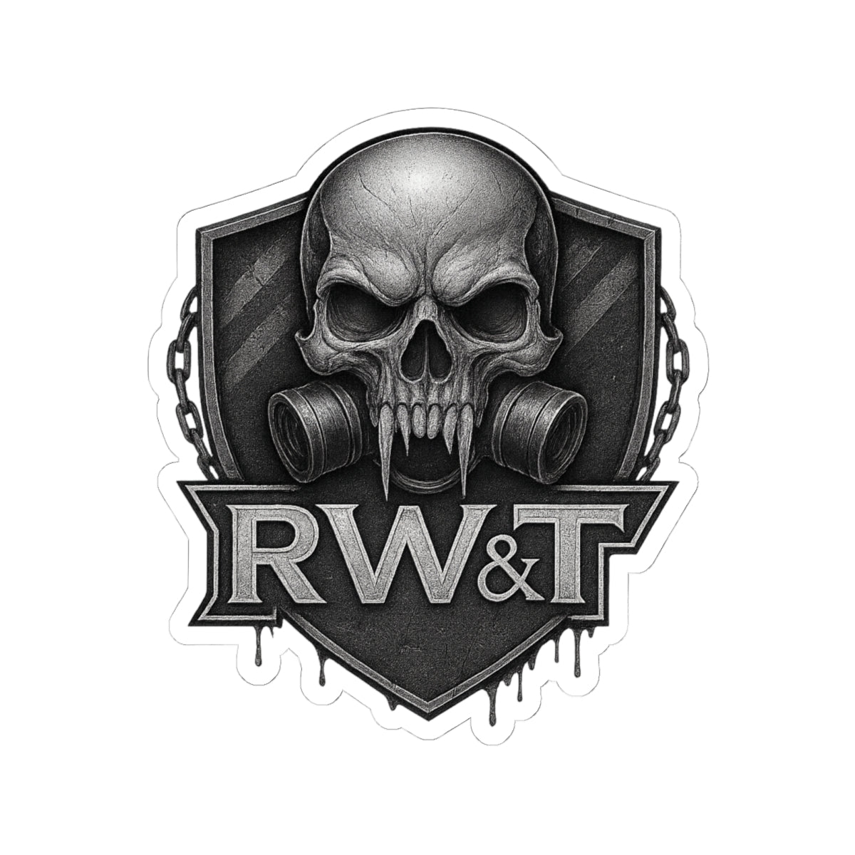 Gritty Skull Kiss-Cut Stickers for Gamers, Laptop Decals, Edge-Edgy Art, Skull Lovers, Unique Gift