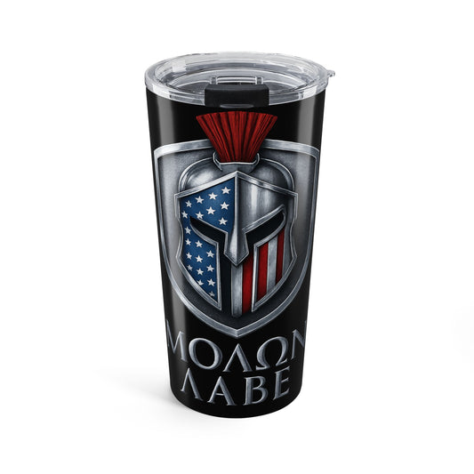 Tumbler 20oz | Spartan Helmet | American Flag Camo