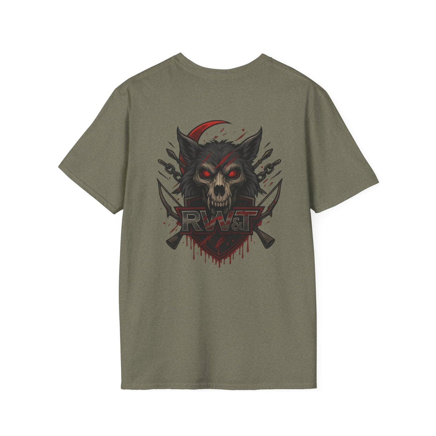 🐺 “RW&T Berserker Wolf – Savage Crest Edition” | Unisex Softstyle T-Shirt
