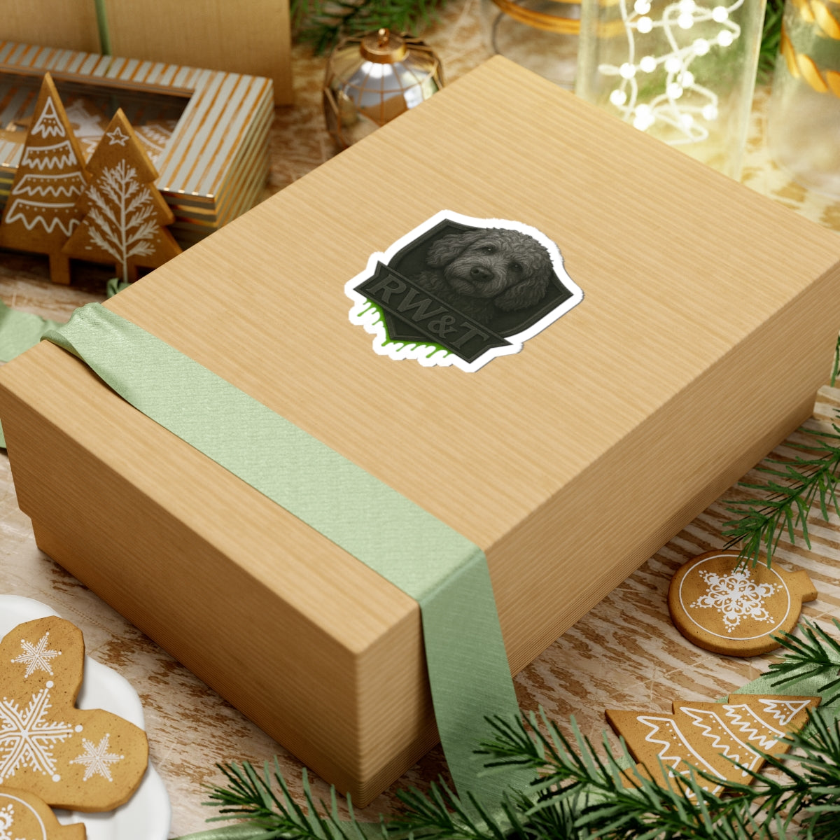 Rustic Dog Lover Kiss-Cut Stickers, Pet Memorial, Laptop Decor, Gift for Dog Owners, Home & Office Decoration