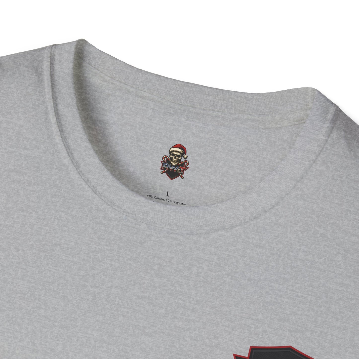 Holiday Skull Graphic T-Shirt, Unisex Softstyle Tee, Casual Wear, Gift for Halloween, Christmas Shirt, Festive Apparel