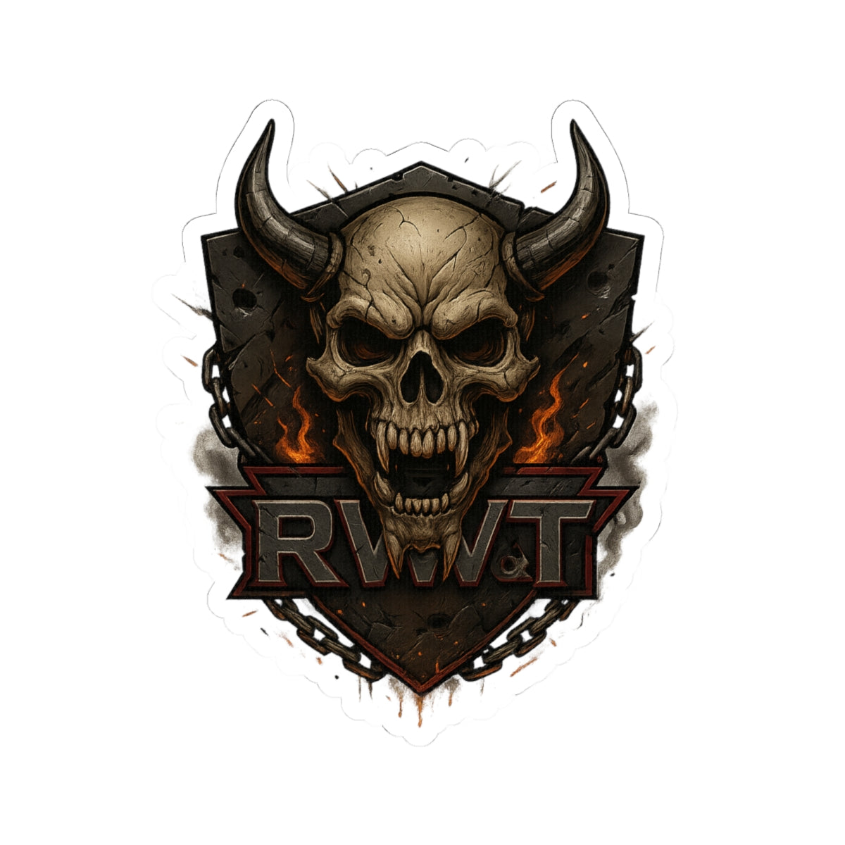 Gothic Skull Kiss-Cut Stickers | Edgy Laptop Decor | Unique Gifts for Bikers & Alternative Culture | Halloween Decor | Cool Art Stickers