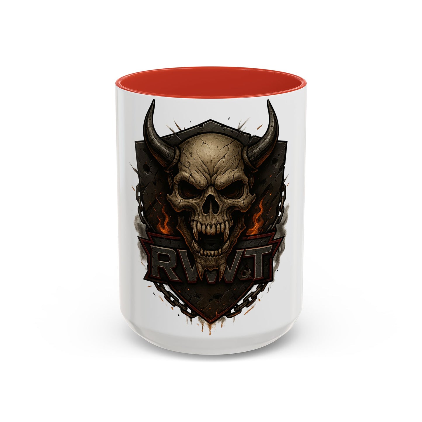 ⚔️ “RW&T War Beast – Spiked Skull Edition” | Skull Design Coffee Mug - Gothic Decor, Halloween Gift, Cafe Vibe, Unique Drinkware, Trendy Kitchen Accent