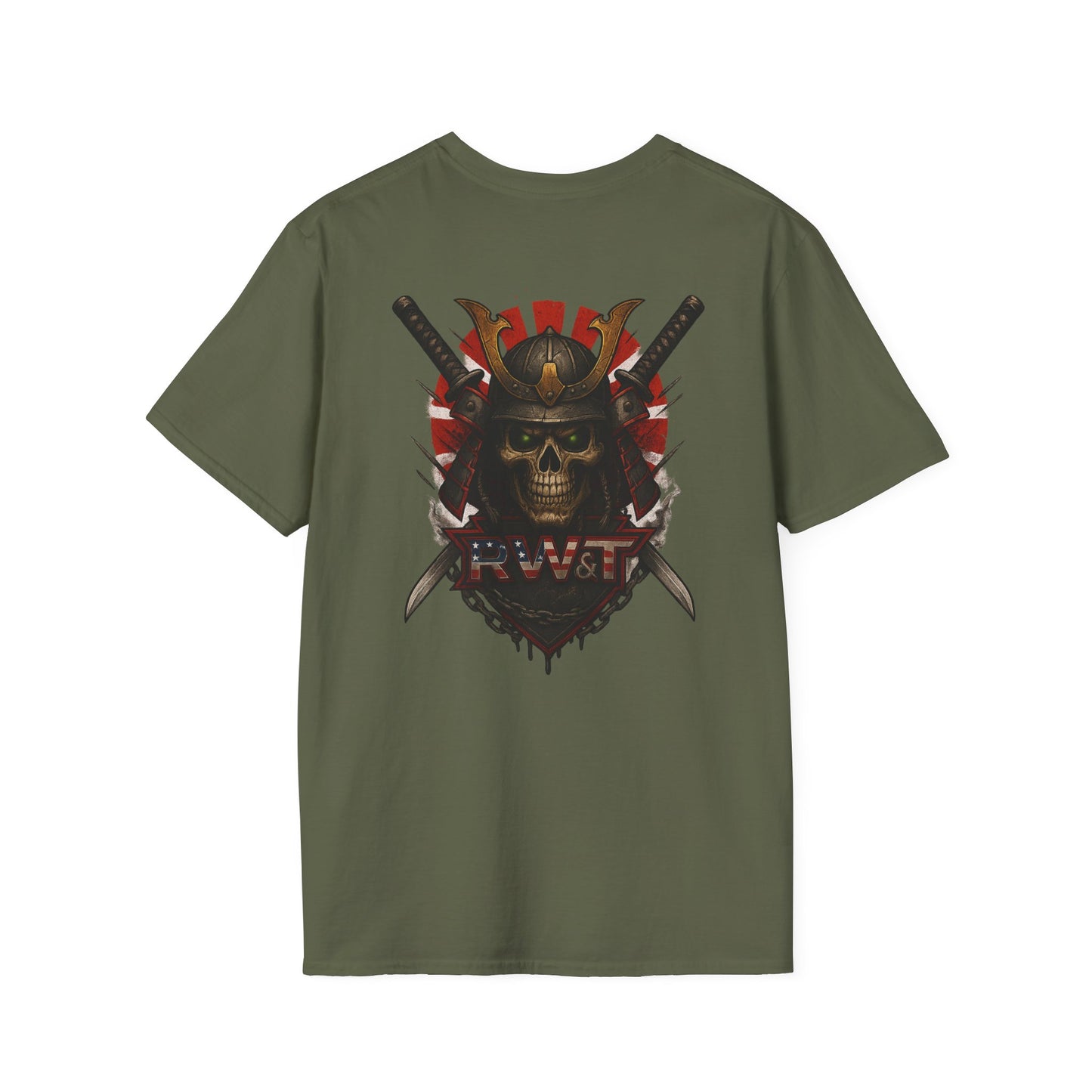 RW&T Grim Samurai Skull | Warborn Edition | Unisex Softstyle T-Shirt