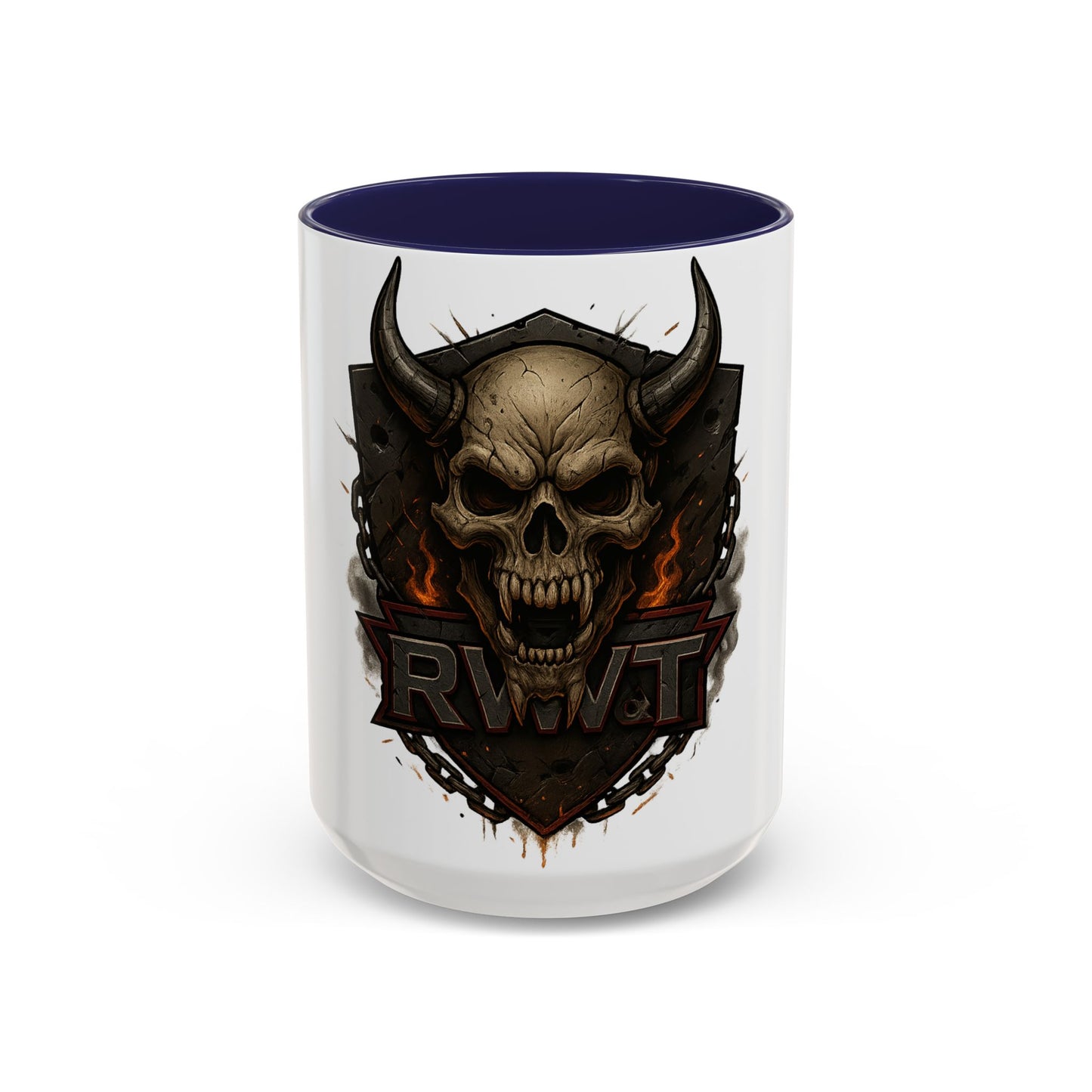 ⚔️ “RW&T War Beast – Spiked Skull Edition” | Skull Design Coffee Mug - Gothic Decor, Halloween Gift, Cafe Vibe, Unique Drinkware, Trendy Kitchen Accent