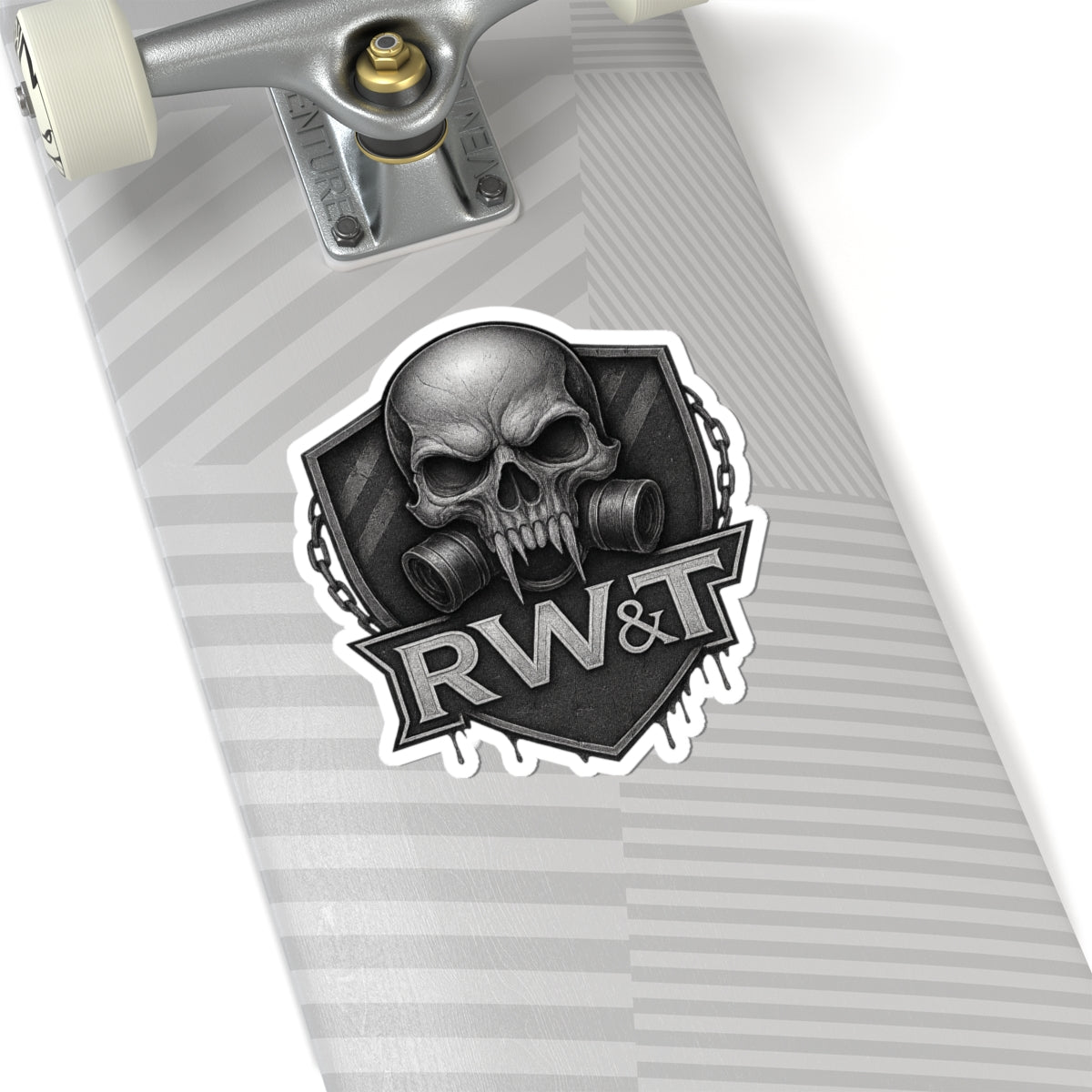 Gritty Skull Kiss-Cut Stickers for Gamers, Laptop Decals, Edge-Edgy Art, Skull Lovers, Unique Gift