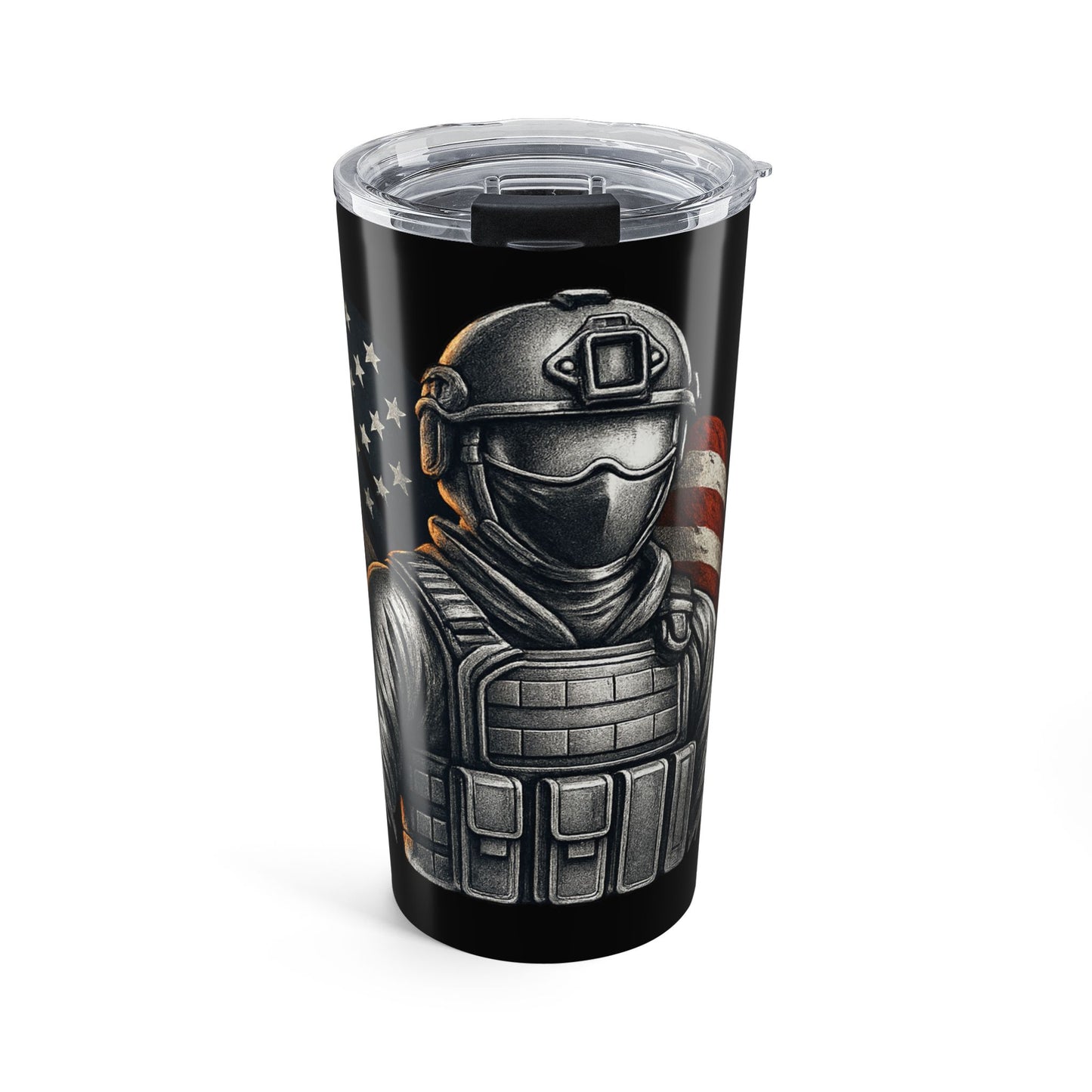 Tumbler 20oz | Soldier | Patriotic | American Flag