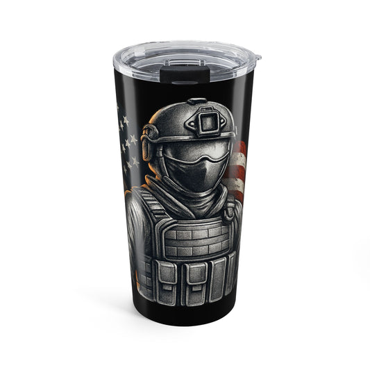 Tumbler 20oz | Soldier | Patriotic | American Flag
