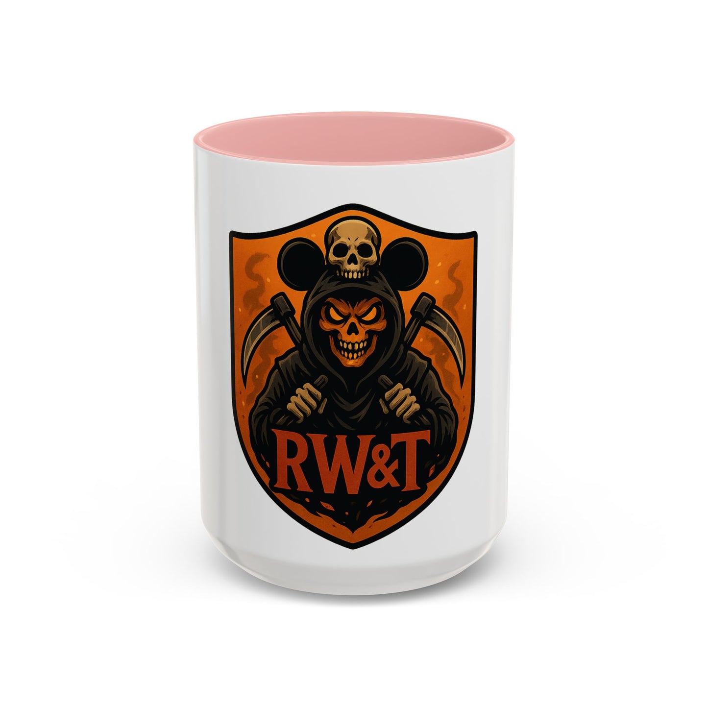 Halloween Themed Accent Coffee Mug with Skull Design, Gift for Coffee Lovers, Spooky Décor, Unique Halloween Present, 11oz and 15oz Options