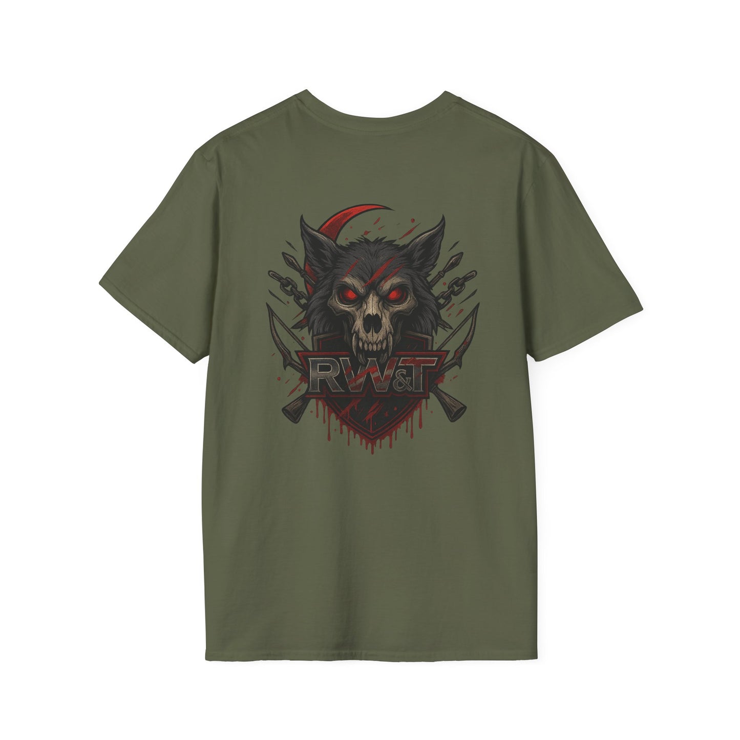 🐺 “RW&T Berserker Wolf – Savage Crest Edition” | Unisex Softstyle T-Shirt