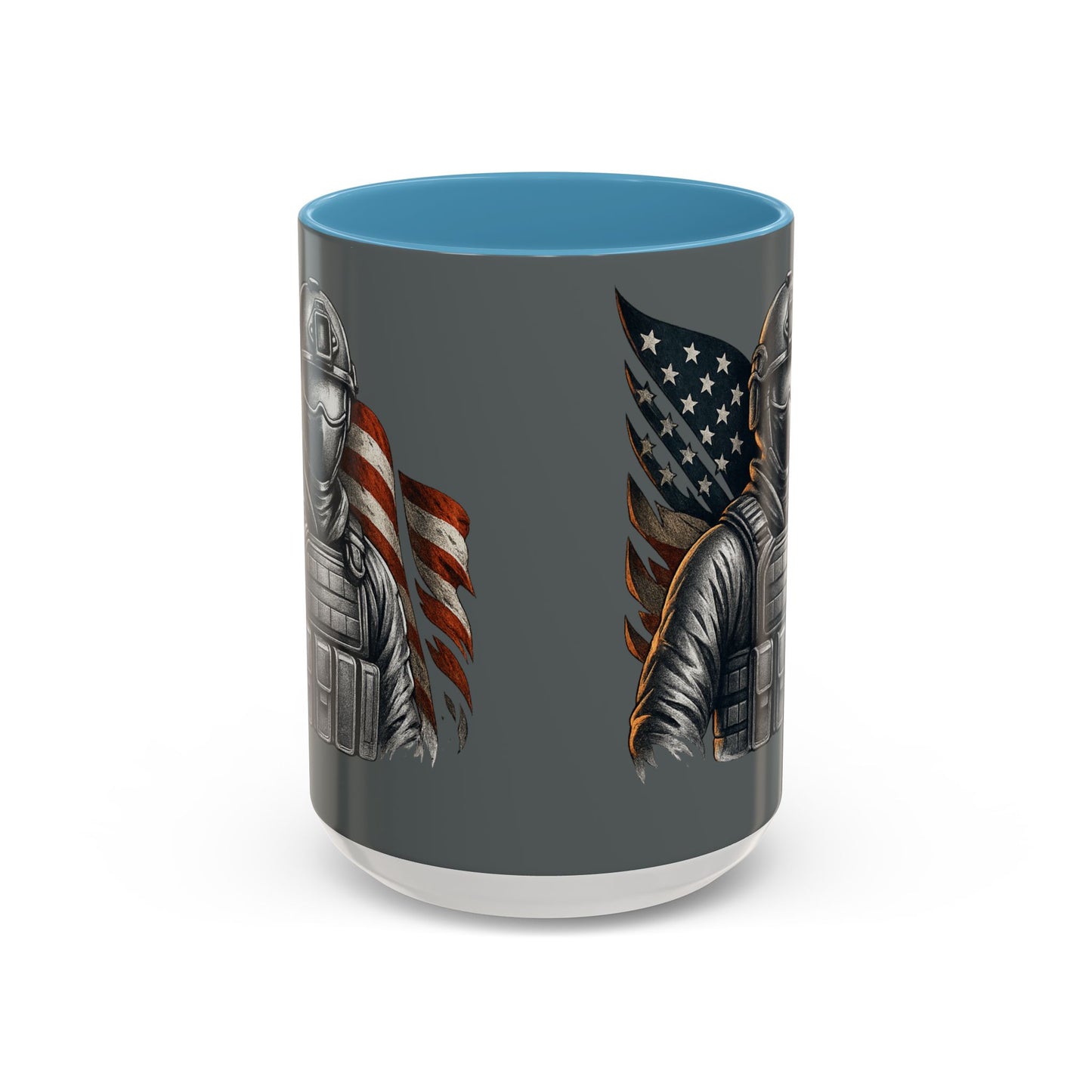 Patriotic Coffee Mug | Soldier | American Flag | 15oz