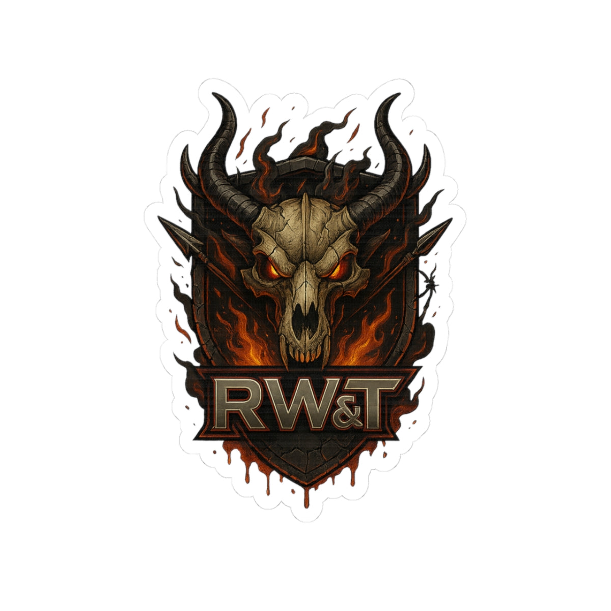 Fantasy Kiss-Cut Stickers | Gothic Art Decals | Skull Design for Laptops, Water Bottles, & More | Perfect for Halloween & Gift Giving